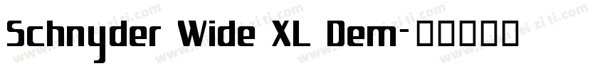 Schnyder Wide XL Dem字体转换